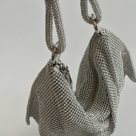 Rhinestone Purse Silver Hobo Purse - Picture 2 of 5